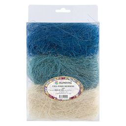 Blumentag BMG-30 MIX Сизалевое волокно 30 г  3 г 04 Белый/голубой/синий