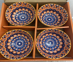 Салатник 4 штуки 11,5х6 см / WY-9 /уп 24/ цветная коробка