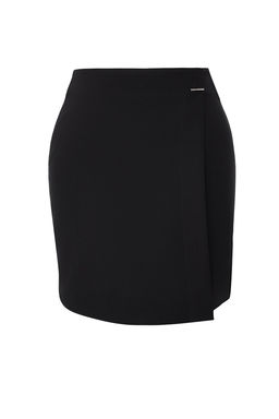 Siyah Kruvaze Kapama Mini Boy Dokuma Etek TWOAW25ET00070