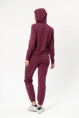 Костюм женский из худи и брюк из футера Кроссфит-2 брусника