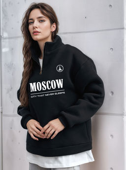 Толстовка женская с зип-воротником Moscow - Yollochka фото 19