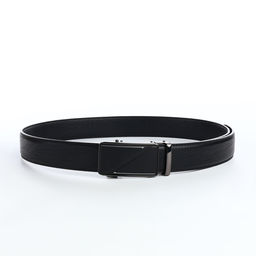 Ремень мужской, 120×3.6 см, натуральная кожа, регулируемая длина, пряжка автомат, чёрный