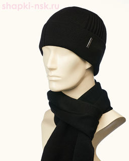 04623 F 1А Тэйм Комплект мужской флис (шапка+шарф) (57-59)