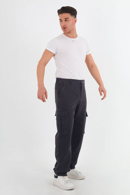 TRENDYOL MAN Siyah Kargo Cepli Gabardin Baggy/Bol Kesim %100 Pamuklu Rahat Pantolon TMNSS24PL00021 - Trendyolmilla фото 19