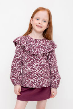 Crockid _ КР 302177/насыщенная клюква,милые цветочки к497 джемпер для дев