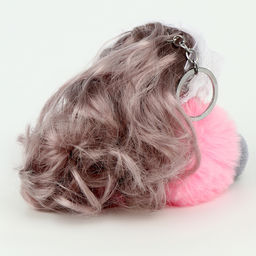 Мягкая игрушка Куколка модница на брелоке, 16 см, цвет розовый - Simaland фото 4