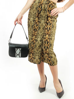 LACCOMA сумка АС2228Ш-черный натуральная кожа хлопок фото 2