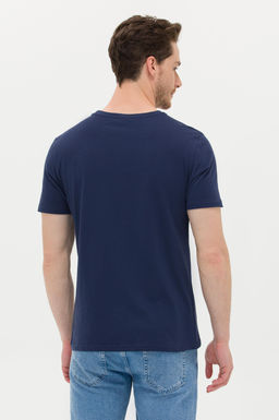 U. S. Polo Assn Мужская темно-синяя футболка с круглым вырезом - U.s. polo assn фото 5