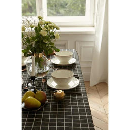 Скатерть Доляна Клеткацв.черный 145х1453см,100%пэ, рогожка 130 гр/м  фото 5