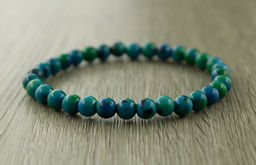Хризоколла (имитация) 6мм, браслет "Классика" длина 17см