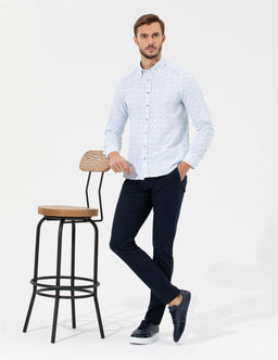 Lacivert Slim Fit Kanvas Pantolon - Pierre cardin фото 3