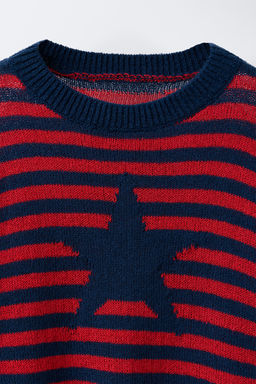 STRIPED STAR KNIT JUMPER - Zara фото 8