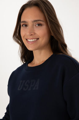 Kad_n Lacivert Basic Sweatshirt Sepette S_rpriz _ndirim - U.s. polo assn фото 2