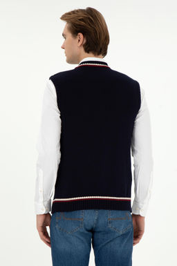 Мужской темно-синий свитер Неожиданная скидка в корзине - U.s. polo assn фото 5