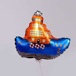 Цена за 5 шт. Шар фольгированный 12" «Парусник»