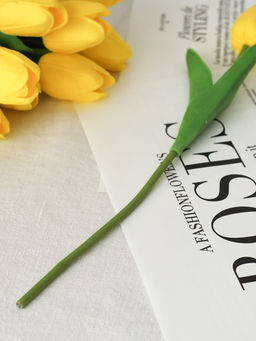 Цветок искусственный Тюльпан 30 см желтые / 1205 /уп 10/200/1200/ латэкс