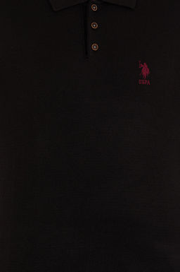 U. S. Polo Assn Мужской черный трикотаж с воротником-поло - U.s. polo assn фото 6