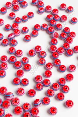 Бусины круглые 12 мм "Разноцветные полоски" (40 шт) SF-2245, №7