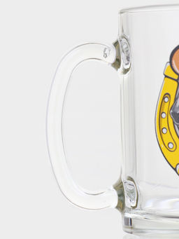 Цена за 24 шт. Кружка "Чайная. Подкова на удачу", 320 мл, стекло, прозрачная