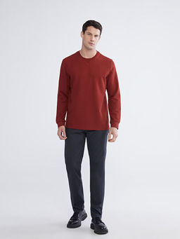 Bisiklet Yaka Erkek Sweatshirt