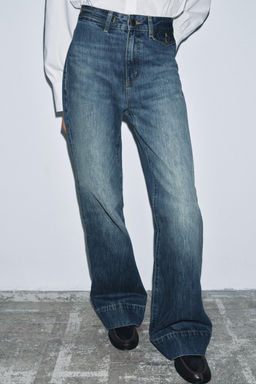 ZW COLLECTION FLARE HIGH-WAIST JEANS - Zara фото 4
