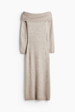 Vestido off-the-shoulder en punto fino - H&m фото 6