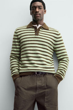STRIPED KNIT POLO SHIRT - Zara фото 6