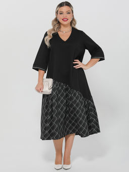 Платье 0345-1с черный матовый