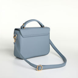 Сумка женская мессенджер TEXTURA на клапане, 23×6×17 см, голубая