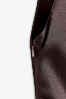 OPEN BACK SATIN LONG DRESS - Zara фото 10