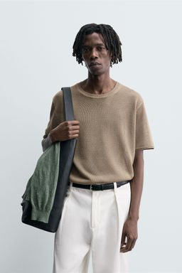 STRUCTURED KNIT T-SHIRT - Zara фото 2