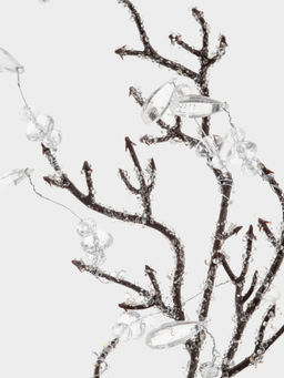 Ветка декоративная, 65 см, акрил/пластик, серебристая, Белые кристаллы, Interior silver - Anna lafarg фото 2