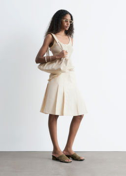 Falda midi plisada de algod?n - H&m фото 5