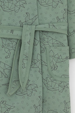 Crockid _ К 5763-1/весенний зеленый,динозавры халат дет фото 3