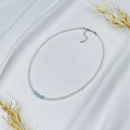 Колье из Горного Хрусталя и Аквамарина