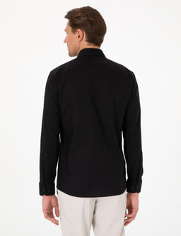Siyah Slim Fit Uzun Kollu G_mlek - Pierre cardin фото 5