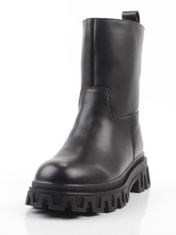 04-PAT148-1Z BLACK Ботинки зимние женские (натуральная кожа, 100% шерсть)