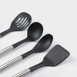 Набор кухонных принадлежностей Доляна «Космос», 4 предмета, чёрный