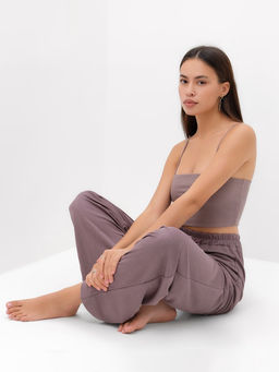 Костюм женский (рубашка, брюки, топ) KAFTAN Base, размер 46, кофейный