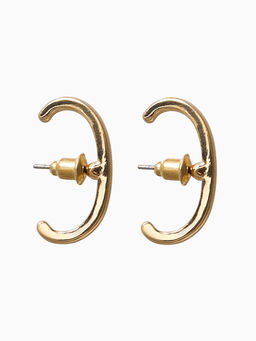 Серьги металл Петля, цвет золото - Qf фото 2