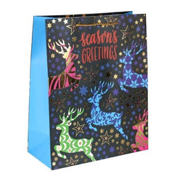 Цена за 12 шт. Пакет подарочный 18x23x10см / 5380M /уп 12/720/Новый год - Галеонтрейд фото 2