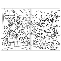 Набор раскрасок для девочек Волшебные рисунки, 4 шт. по 16 стр., формат А4