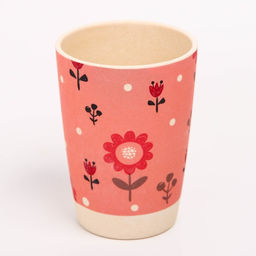 Набор детской бамбуковой посуды Кошечка, тарелка, миска, стакан, приборы, 5 предметов - Крошка я фото 7