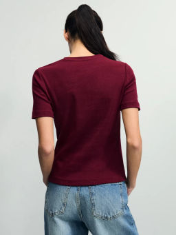 Базовая футболка в рубчик / Zarina  фото 5