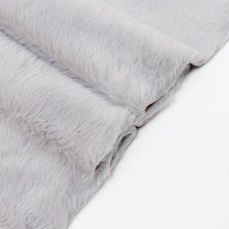 Цена за 51 шт. Ткань для рукоделия и шитья, мех искусственный, ширина 150 см, серая