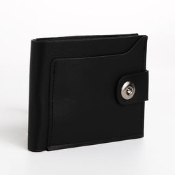 Портмоне мужское на магните, отдел для купюр, для карт, для монет, чёрное