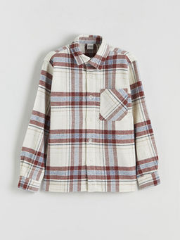 Uzun Kollu Ekose Erkek ?ocuk G?mlek