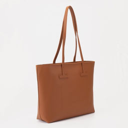 Сумка-шопер на молнии, цвет терракотовый - Simaland фото 2