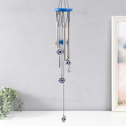 Музыка ветра «От сглаза», металл, 5 трубок, глазки, 60 см