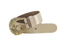 Кожаный ремень, бежевый